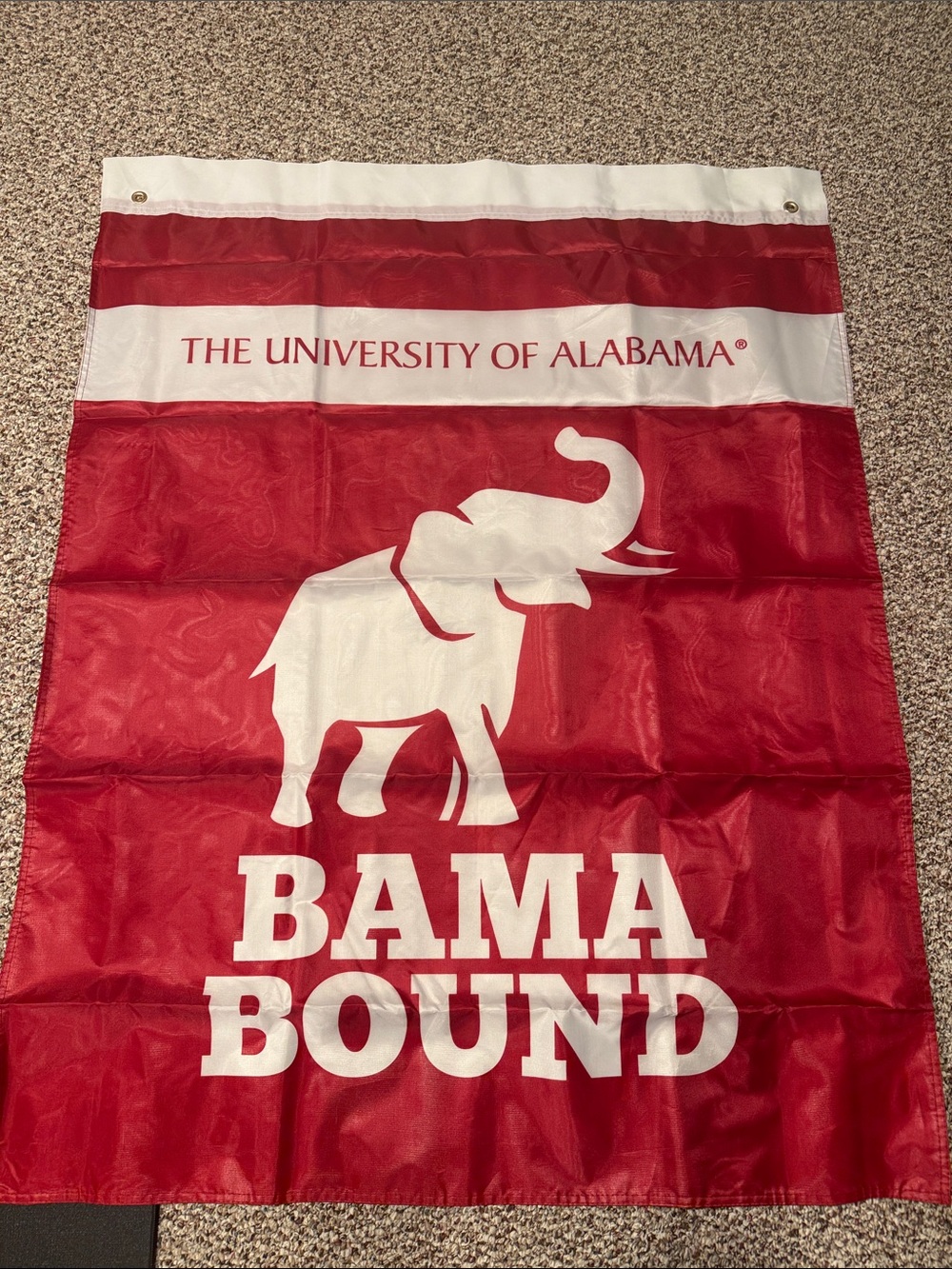Bama Bound Red Nylon Double Sided Decorative Flag